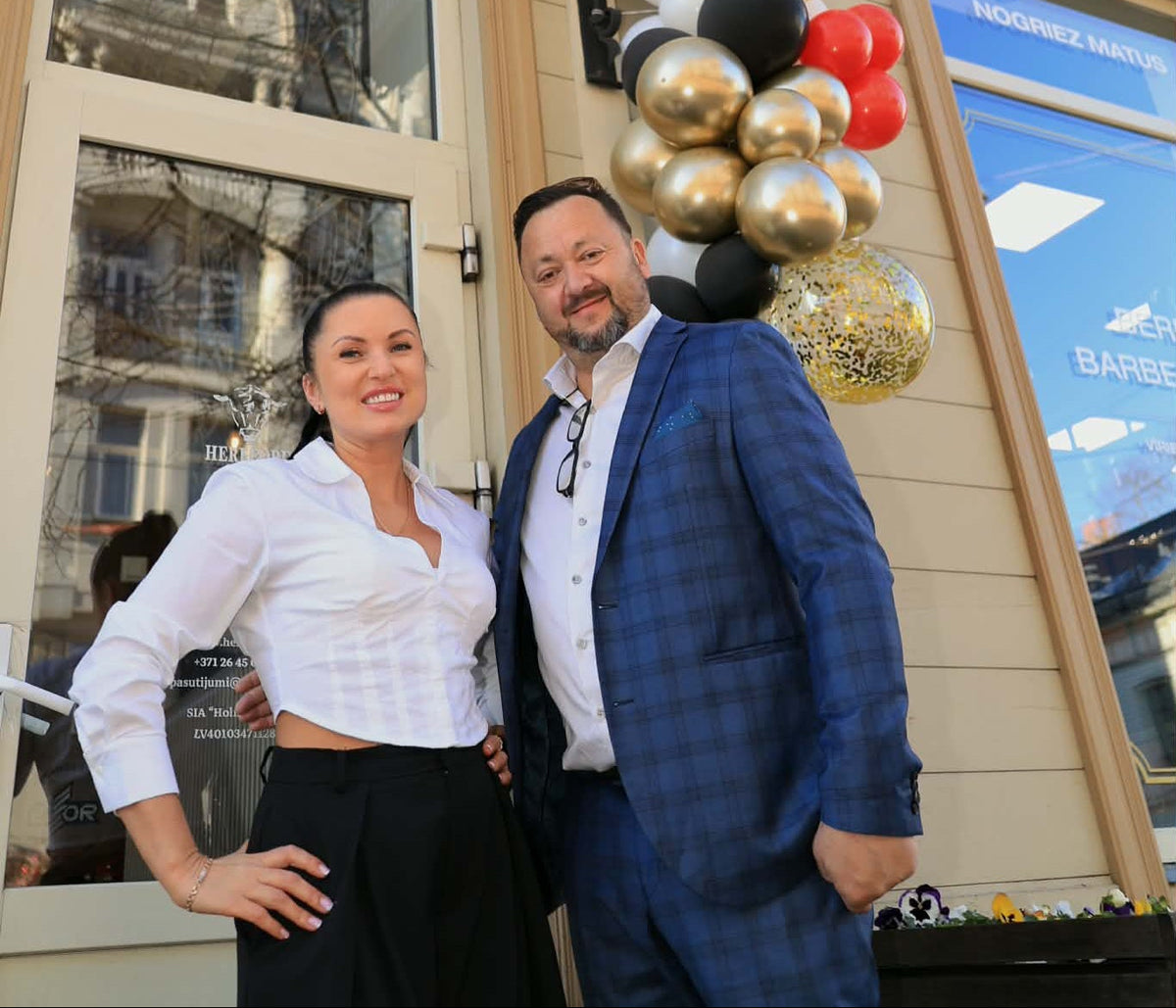 Founders of Hereford standing in front of restaurant and store