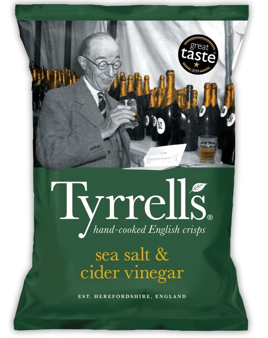 Tyrrell's čipsi ar sāli un etiķi 150g